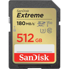 Cartão de Memória SDXC Sandisk Extreme 512GB UHS-I 180MB/s