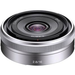 Lente Sony E 16mm f/2.8 (Prata) - Garantia de 18 Meses