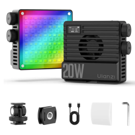 Luz de Painel LED RGB LE20 20W – Iluminação Profissional para Foto e Vídeo