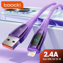 Cabo USB  Toocki com Display para iPhone 