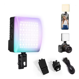 Luz de Vídeo LED RGB Ulanzi C10RGB 10W – Compacta e Criativa para Fotografia e Vídeo