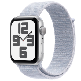 Apple Watch SE 2 40mm, GPS, Alumínio Silver, Pulseira Loop Blue Cloud