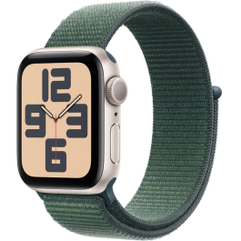 Apple Watch SE 2 40mm, GPS, Alumínio Starlight, Pulseira Loop Green