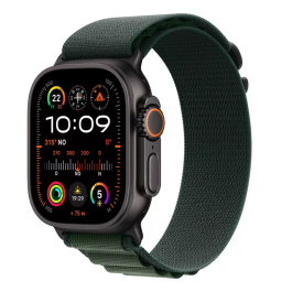 Apple Watch Ultra 2 49mm, Titanium Black, Pulseira Loop Green