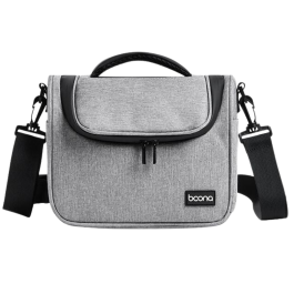 Bolsa de Ombro Impermeável para Câmera DSLR e Mirrorless Sony, Nikon e Canon (Cinza) G