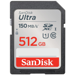 Cartão de Memória SDXC SanDisk Ultra 512GB UHS-I 150MB/s