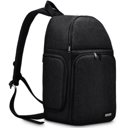 Mochila impermeável preta para câmera Caden 