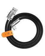 Cabo de Carregamento Silicone USB A Preto