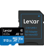 Cartão de Memória microSDXC Lexar 512GB Professional Blue UHS-I 100MB/s
