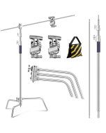 Tripé de Iluminação Tipo C K&F Concept 3,3 m – Suporte Profissional com Braço Horizontal de 126 cm
