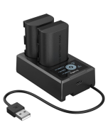 Kit de Baterias SmallRig LP-E6NP com 2 Baterias e Carregador USB Duplo – Compatível com Câmeras Canon