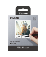 Conjunto de Tinta e Etiquetas Canon XS-20L – Impressão Colorida Autoadesiva