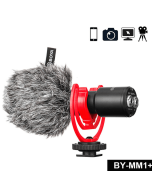 Microfone Shotgun Boya BY-MM1+ para Câmeras e Smartphones