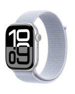 Apple Watch Series 10 42mm, GPS, Alumínio Silver, Pulseira Loop Blue Cloud