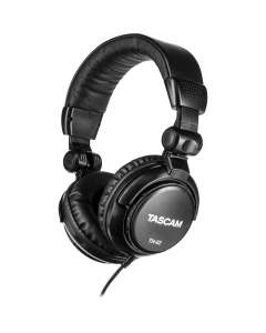 Headphone Tascam TH-02-B Dinâmico Fechado para Gravação de Áudio