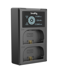Carregador de Bateria SmallRig LP-E6NH USB Duplo – Compatível com Câmeras Canon