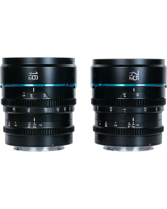 Kit com 2 lentes Sirui Night Walker T1.2 S35 Cinema para Sony E- 16,75MM