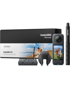 Câmera Insta360 X4 360° 5.7K – Imagens Imersivas com Estabilização FlowState (Travel Bundle + Acessórios)