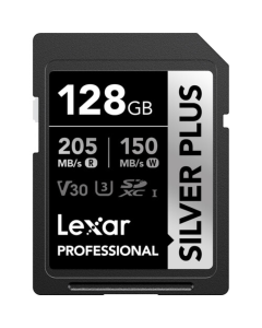 Cartão de Memória SDXC Lexar Professional Silver Plus 128GB UHS-I 205MB/s