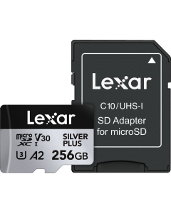 Cartão de Memória microSDXC Lexar 256gb Professional Silver Plus UHS-I 205MB/s