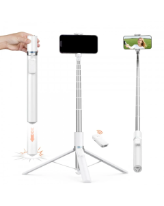 Tripé Selfie K&F 180cm com Controle Bluetooth e Rotação 360°