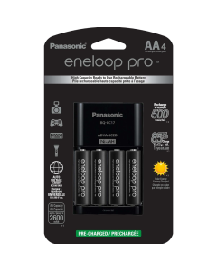 Carregador de Pilhas Panasonic Eneloop Pro + 4 Pilhas AA