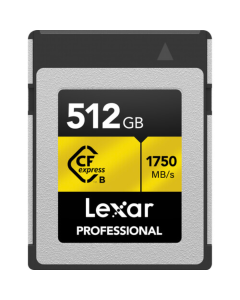 Cartão de Memória CFexpress Lexar Profissional Gold 512GB Type B 1750MB/s Open Box