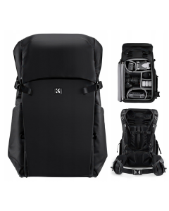 Mochila Fotografia K&F Concept Star Wander 01 30L – Proteção e Organização para Câmeras (Preta)