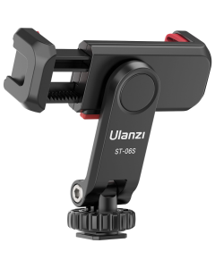 Suporte Ulanzi ST-06S para Celular com Duplo Cold Shoe – Montagem para Tripé e Câmera