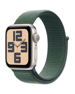 Apple Watch SE 2 44mm, GPS, Alumínio Starlight, Pulseira Loop Green
