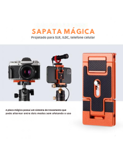 Placa de Liberação Rápida 2 em 1 K&F Concept - Câmera e Celular