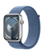 Apple Watch Series 9 45mm, GPS, Alumínio Silver, Pulseira Loop Winter Blue