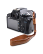 Alça de Mão para Câmera em Couro Handstrap Universal – Marrom Claro