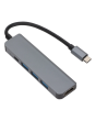 Adaptador Hub Usb C 5 Em 1 Hdmi Usb 3.0