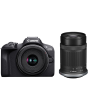 Câmera Canon EOS R100 Mirrorless com lente RF-S 18-45mm IS STM + RF-S 55-210mm f/5-7.1 IS STM