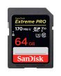 Cartão de Memória SDXC Sandisk Extreme PRO 64GB UHS-I 170MB/s 