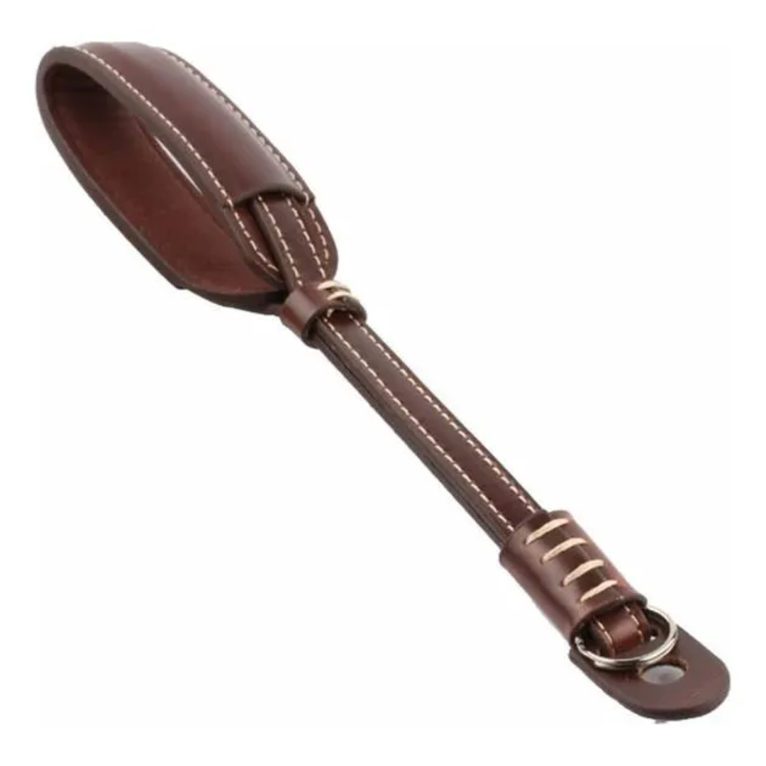 Alça de Mão para Câmera em Couro Handstrap Universal – Marrom Escuro