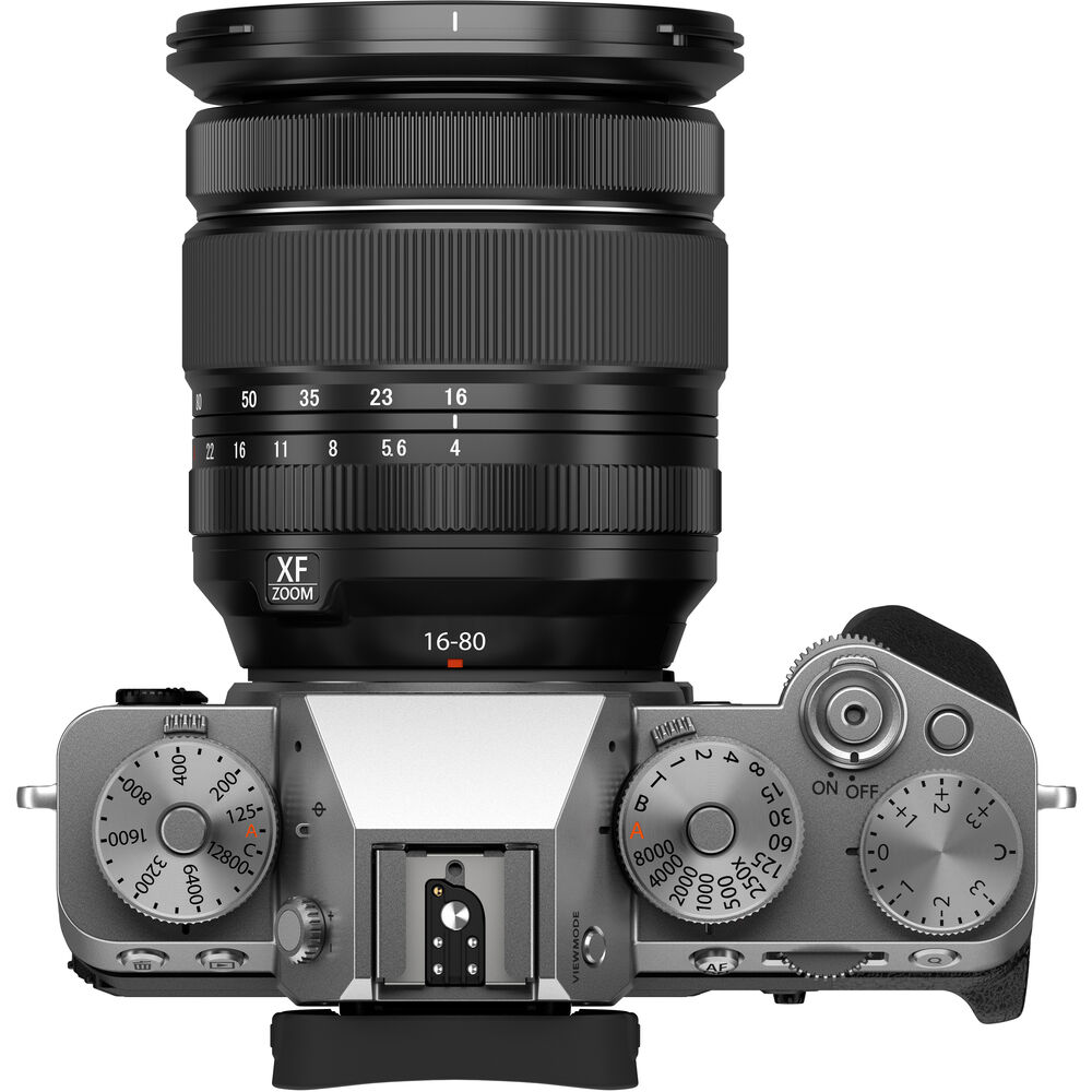 Câmera FUJIFILM X-T5 Mirrorless com lente XF 16-80mm f/4 R OIS WR - Prata