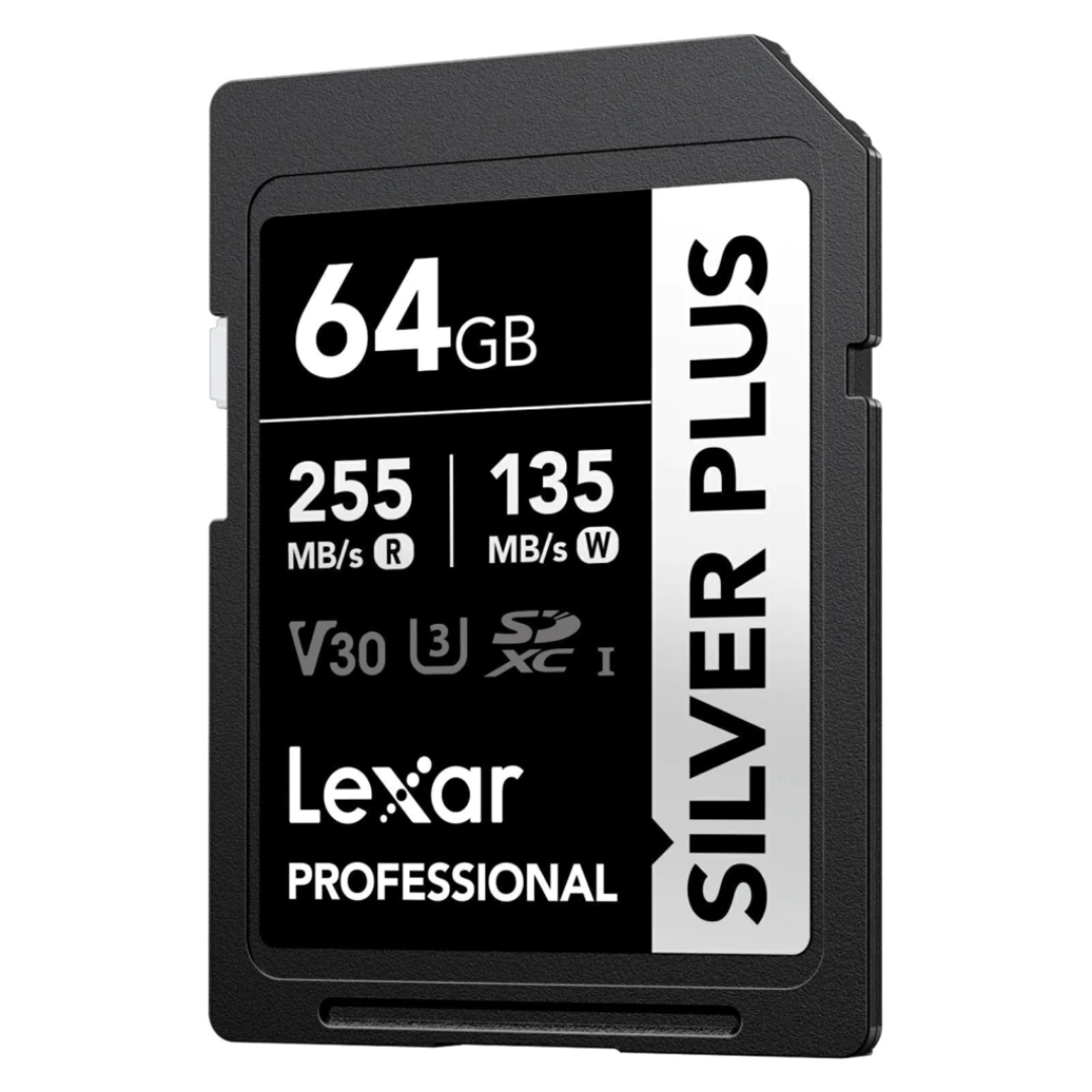 Cartão de Memória SDXC Lexar Professional Silver Plus 64GB UHS-I 255MB/s
