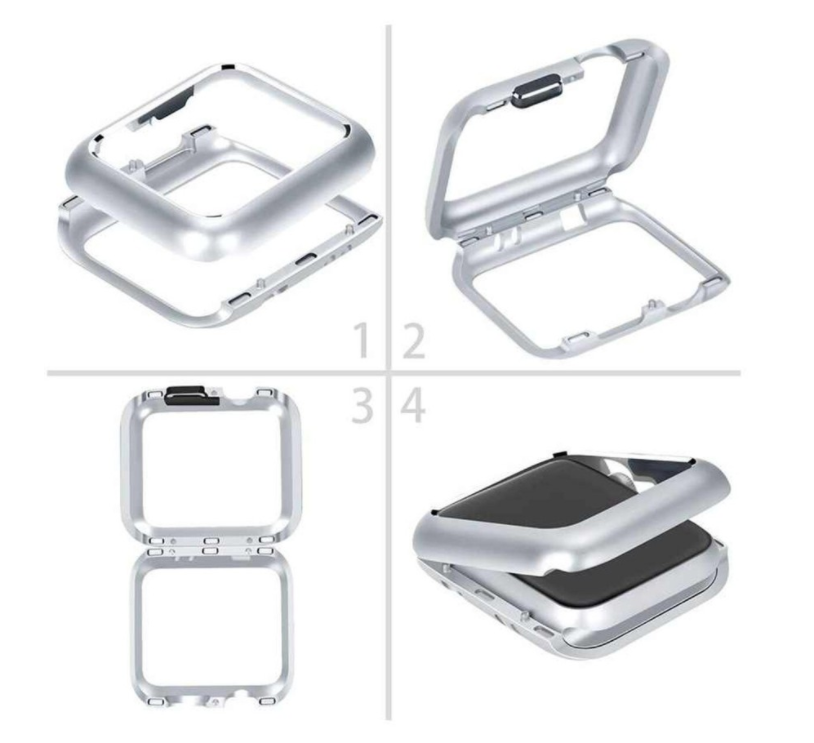Case Bumper Magnético Para Apple Watch 38mm Prata 