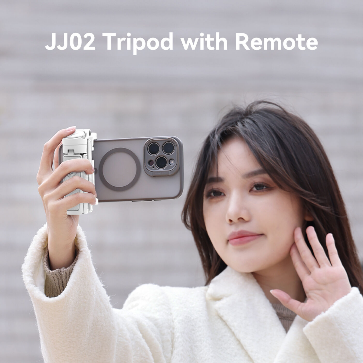 Tripé para Celular Ulanzi JJ02 com Controle Remoto Bluetooth (Branco)