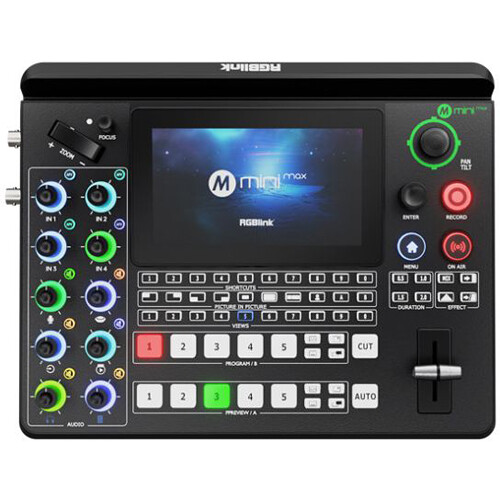 Switcher de Vídeo RGBlink mini-max 4K All-in-One para Transmissão ao Vivo