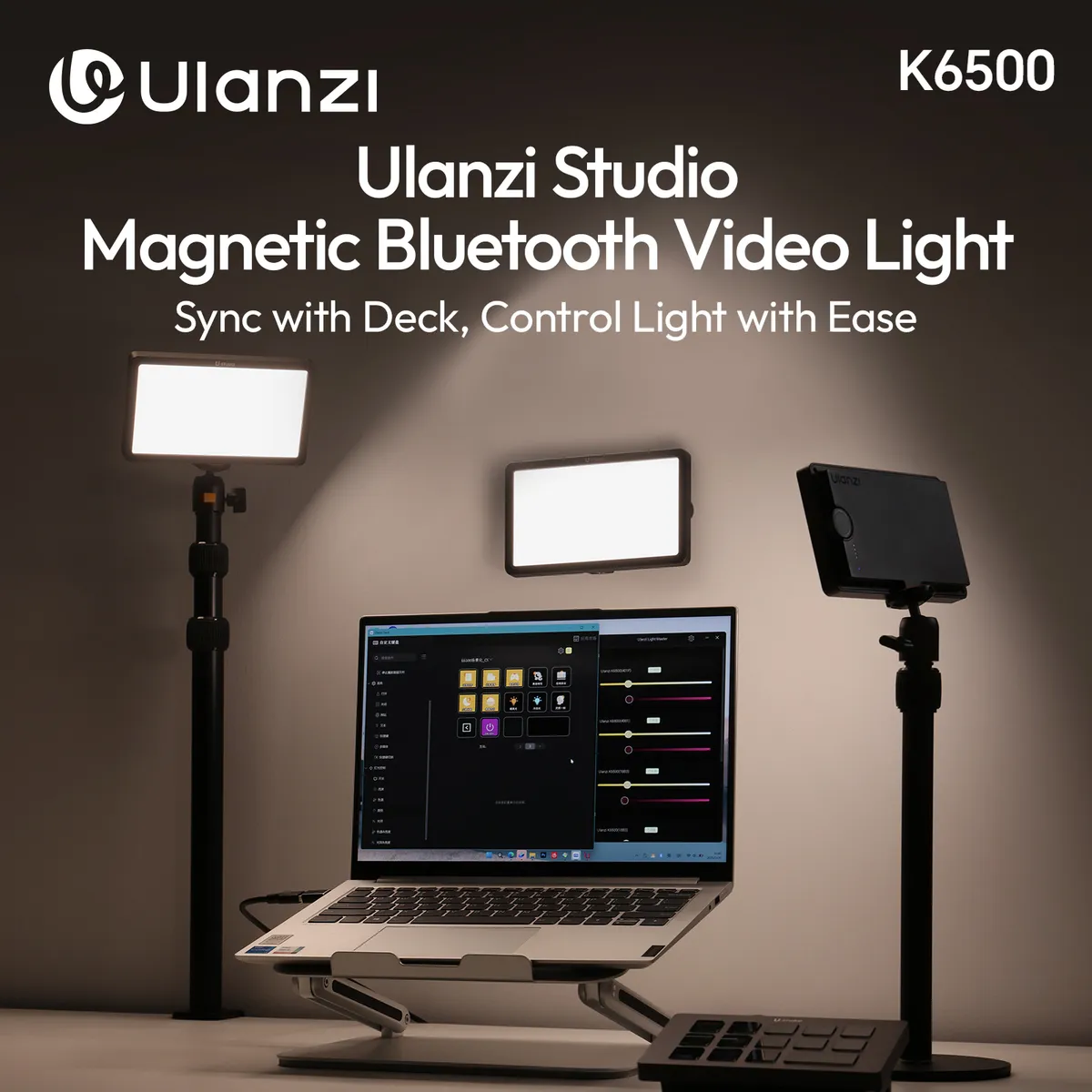Luz de vídeo LED magnética Ulanzi K6500