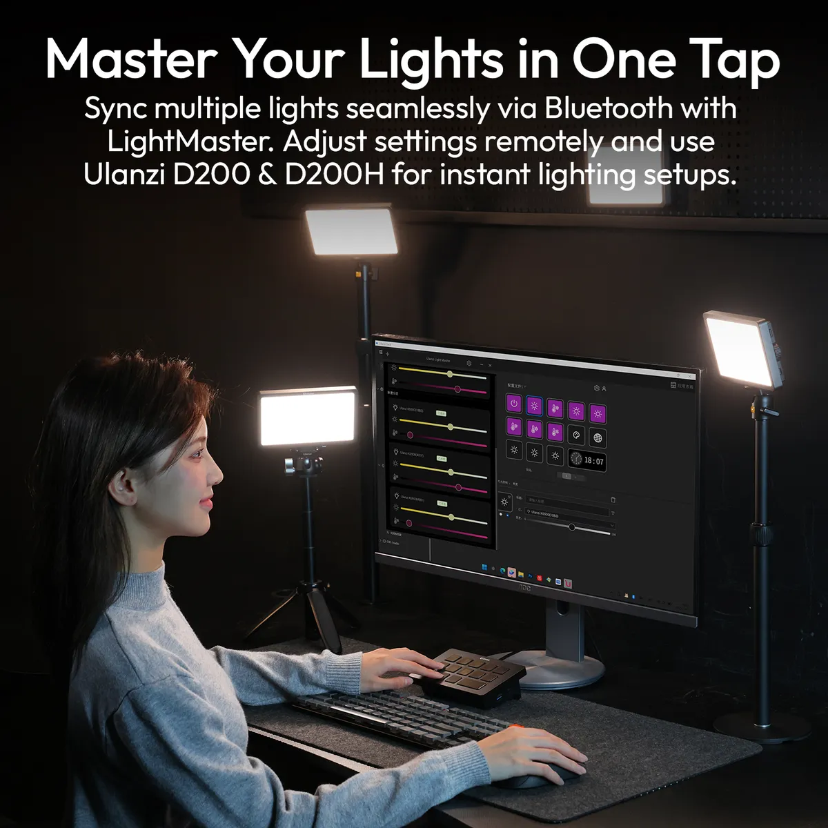 Luz de Vídeo LED Ulanzi K6500 Bicolor – Iluminação Profissional