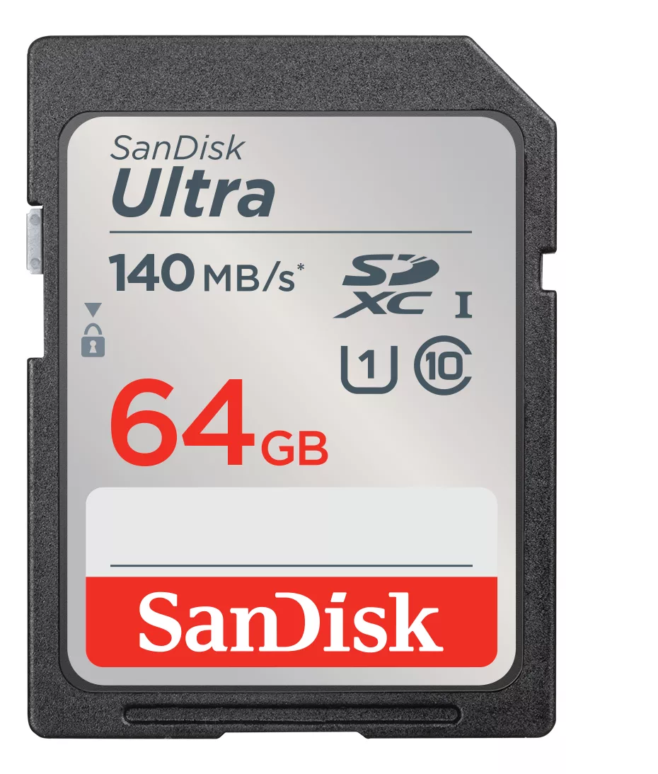 Cartão de Memória SDXC SanDisk Ultra 64GB UHS-I 140MB/s
