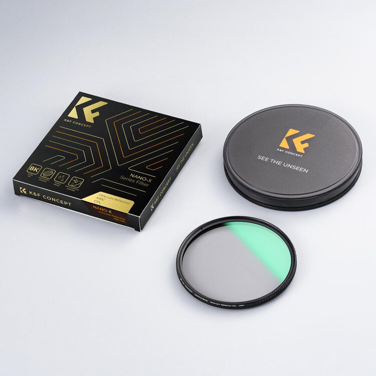Filtro Polarizador Green Nano-X K&F Concept 95mm Ultra-Low Reflection