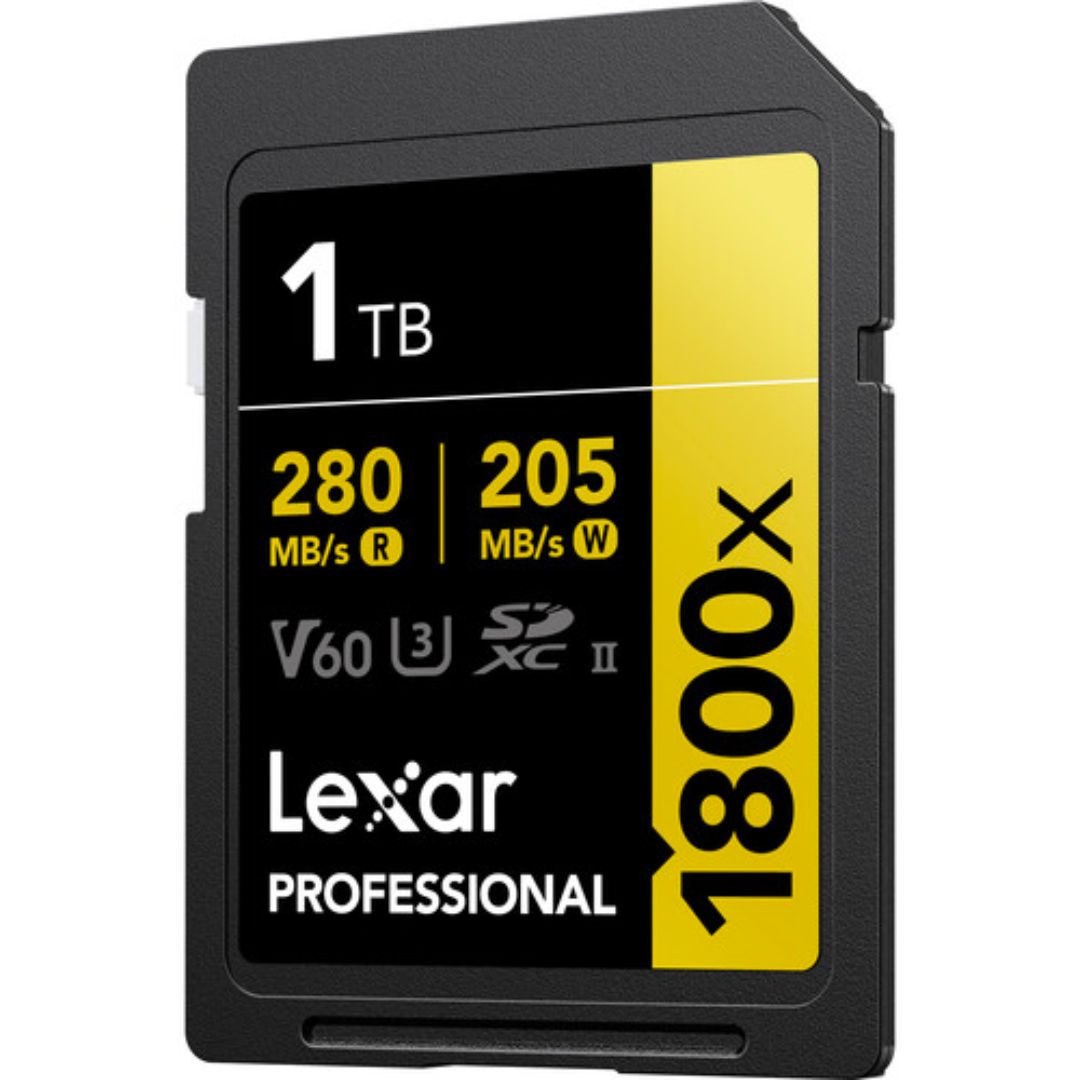 Cartão de Memória SDXC Lexar Professional Gold 1TB 1800x UHS-II 280MB/s